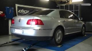 VW phaeton tdi 313cv  370cv reprogrammation moteur dyno digiservices [upl. by Kiel]