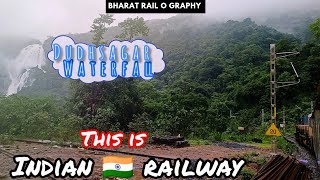 MADGAON TO LONDA VIA DUDH SAGAR WATERFALLJourney on 17321Vasco Jasidih ExpressTrain video [upl. by Dickman]