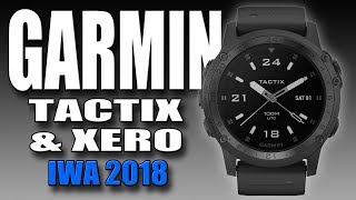 New Garmin smartwatch Tactix Charlie and bow hunting sight Xero A1 IWA 2018 [upl. by Stone43]