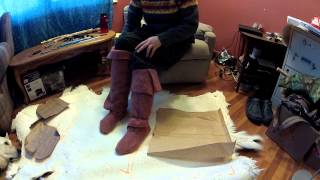 RainbowBrights Deer Hide Use  Make Moccasins part 1 [upl. by Erdah494]