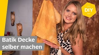 DIY Batik Decke selber machen Arashi Shibori Technik  Roombeez – powered by OTTO [upl. by Asseral880]