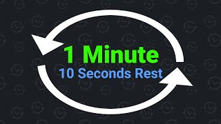 1 Minute Interval Timer with 10 Seconds Rest [upl. by Anad568]