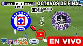 Cruz Azul vs Mazatlán en vivo donde ver a que hora juega Cruz Azul vs Mazatlán Leagues Cup 2024 [upl. by Kitty533]