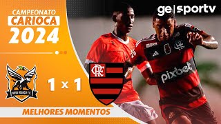 NOVA IGUAÇU 1 X 1 FLAMENGO  MELHORES MOMENTOS  2ª RODADA DO CAMPEONATO CARIOCA 2024  geglobo [upl. by Ramirol]