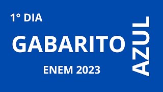 Gabarito da prova azul  Enem 2023 [upl. by Lucho207]