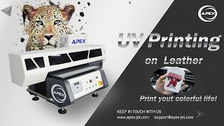 How to Print on Leather Cutting Sleeve from APEX Digital LED UV Printer [upl. by Tnert]