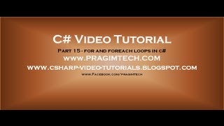 Part 15  C Tutorial  for and foreach loops in cavi [upl. by Gimble]