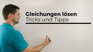 Gleichungen lösen Tricks und Tipps  Mathe by Daniel Jung [upl. by Arabela913]