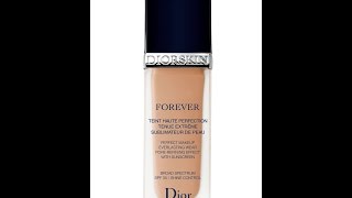 Diors New Reformulated Diorskin Forever Foundation SPF35 Review amp Demonstration [upl. by Bertine]