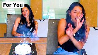 Exploding Cake Prank on Wife [upl. by Eitisahc]