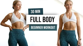 30 MIN FULL BODY HIIT Workout For Beginners  No Equipment No Repeat Home Workout [upl. by Clift]