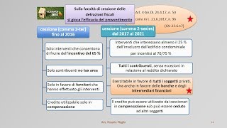 Riqualificazione energetica e sismabonus la cessione del credito d’imposta RMaglio [upl. by Oran]