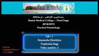 2 Pratical Parasitology  Entamoeba Histolytica  Trophozoite Stage [upl. by Josi]