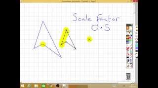 Year 8 Constructing an enlargement with a scale factor less than 1 [upl. by Leahplar]