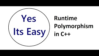 Runtime Polymorphism  C  With Code Example  YesItsEasy [upl. by Akeylah]