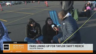 Taylor Swift fans out very early for concert merchandise sales at Gillette Stadium [upl. by Scriven]