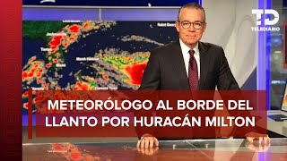 “Esto es simplemente horrible” Meteorólogo quotse quiebraquot al hablar de la gravedad del huracán Milton [upl. by Enibas]