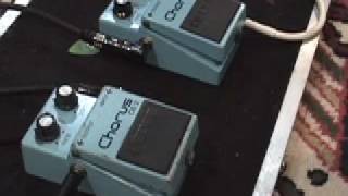 Boss CE2 chorus pedal shootout Japan vs Taiwan MIJ [upl. by Eigna]