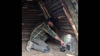 Building bushcraft shelter and outdoor cooking [upl. by Hays]