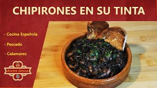 CHIPIRONES EN SU TINTA Un plato tan oscuro como delicioso [upl. by Harty]