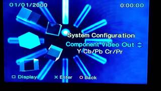 PlayStation 2 how to set COMPONENT video  hidden settings menu [upl. by Tirrag]