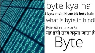 What Is a Byte In Hindi  Byte Kise Kahte Hain  1 Byte Me Kitne Bit Hote Hain  Connect Anywhere [upl. by Adnaluoy]