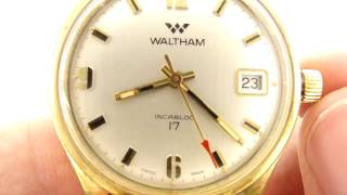 Vintage Waltham Wristwatch with Caliber SGT 1001 [upl. by Ydiarf]