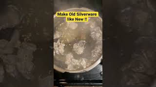 Make old silverware like New  How to clean silver vesselpooja items shorts [upl. by Tressia]