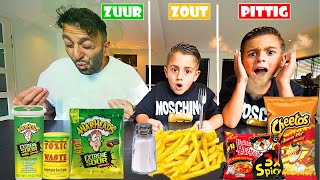 ZUUR VS PITTIG VS ZOUT CHALLENGE🥵HEFTIG  LAKAP JUNIOR [upl. by Donohue143]