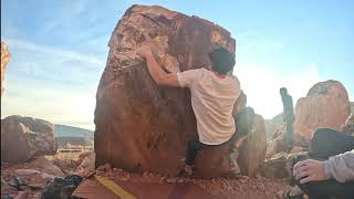 Square Arete Low Sit V78  Red Rocks Bouldering Kraft Main Area [upl. by Heger]