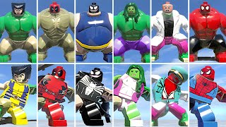 All Big Fig SpiderMan Deadpool amp Wolverine Characters Transformation in LEGO Marvel Super Heroes [upl. by Forester]