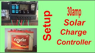 30amp PWM Solar Charge Controller Solar Charge Controller  Solar Panel Connection Battery [upl. by Norwood]