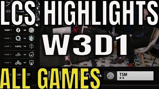 LCS Highlights ALL GAMES W3D1 Summer 2023  Week 3 Day 1 [upl. by Nylahsoj]