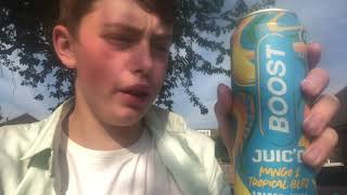 Energy drink review trying boost juic’d mango and tropical blitz [upl. by Meldon]