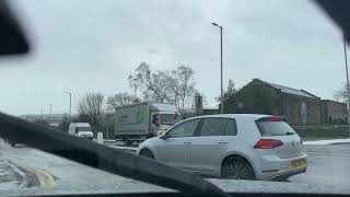 Bradford Heaton test centre double mini roundabouts  treat as separate roundabouts [upl. by Eseenaj]