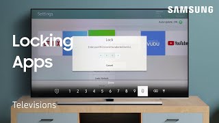 How to lock and unlock Smart Hub Apps on your TV  Samsung US [upl. by Navets]