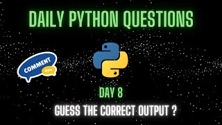 Solving 100 Python MCQs in 100 Days  Day 8 Challenge [upl. by Assenahs]