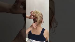 Technical French twist updo hairstyle French Roll hair style [upl. by Nairred]