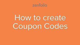 How to create coupon codes  boost your sales and increase client retention  Zenfolio Classic [upl. by Tartaglia]