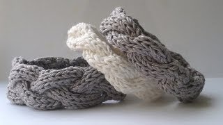 KNITTING TUTORIAL  SMALL CABLED BANGLE [upl. by Leugimsiul]