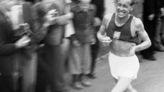 Emil Zátopek Wins 5000m 10000m amp Marathon Gold  Helsinki 1952 Olympics [upl. by Ginny]