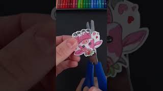 Day 3 I make my own stickers until Im famous🍓🍓 asmr cutedrawing shorts [upl. by Seessel]