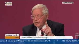 Helmut Schmidt 2011 SPDParteitag in Berlin [upl. by Akilat]