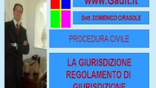 09c VIDEO LEZIONE DIRITTO PROCESSUALE CIVILE IL REGOLAMENTO DI GIURISDIZIONE [upl. by Redienhcs830]