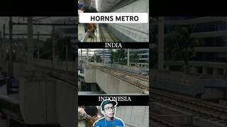 Sound horns metro trains Indonesia railways shorts [upl. by Lennahs]