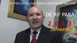 20 preguntas regimen de incorporación  ACTUALIZACIÓN FISCAL 2015 2 [upl. by Yelserp47]