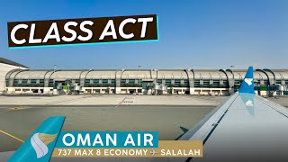 OMAN AIR 737 Max 8 Economy Class 🇴🇲 Muscat ✈ Salalah 🇴🇲 Class Act in Every Class [upl. by Gaudette753]