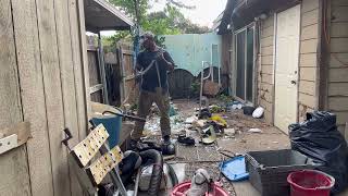 Backyard junk removal in Arlington Texas Part 1 [upl. by Uriisa]