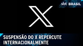 X é suspenso no Brasil após ordem de Moraes  SBT Brasil 310824 [upl. by Sinoda]