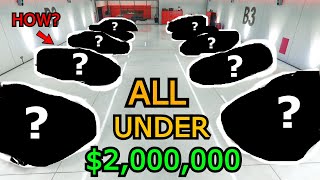 10 CARS FOR 2000000 GTA Online Budget Garage [upl. by Bebe]